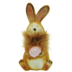   Ülő nyuszik tojással a kezükben és toll kendő(rózsaszín)