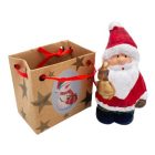 Kerámia figura ajándék papírtasakban angyal/hóember/jávorszarvas/télapó mintával