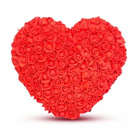 Rózsaszív - piros - 40 cm