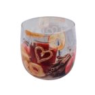 Gyertya üveg pohárban Apple-Cinnamon