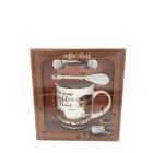 BÖGRE+TÁNYÉR KANÁLLAL DÍSZDOBOZBAN ˝COFFEE˝ 210ml (1)