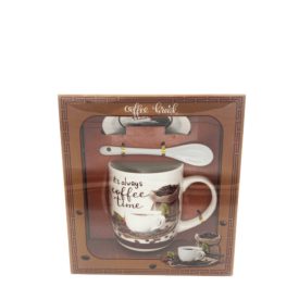 BÖGRE+TÁNYÉR KANÁLLAL DÍSZDOBOZBAN ˝COFFEE˝ 210ml (1)