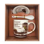 BÖGRE+TÁNYÉR KANÁLLAL DÍSZDOBOZBAN ˝COFFEE˝ 210ml (1)