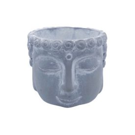 Buddha fej kaspó cement 