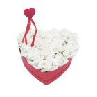 Szív alakú rózsadoboz (piros)(1)