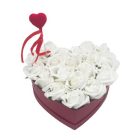 Szív alakú rózsadoboz (bordó)(1)