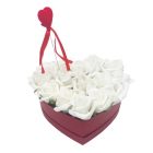 SZÍV ALAKÚ RÓZSADOBOZ (bordó)(2)