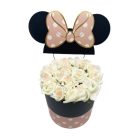 Minnie Rózsa box 19 x 18,5 cm + fül (rózsaszín)