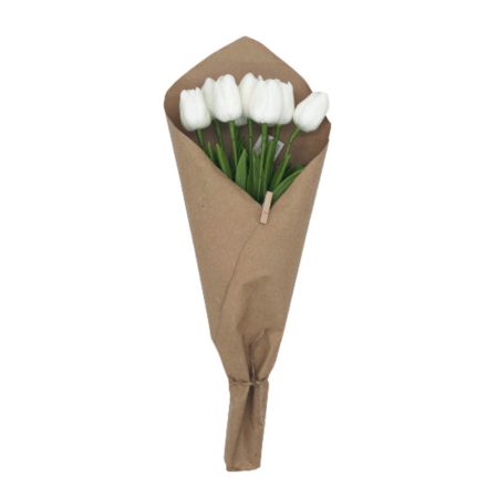 Tulipán csokor - fehér (9 szál)