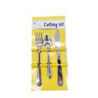 Evőeszköz készlet 3 db-os gyerekeknek (pillangós)