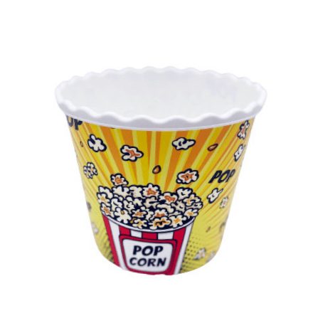 Popcorn tartó vödör műanyag 2,2 L sárga