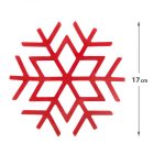 Szilikon edényalátét - jégkristály - piros - 17 cm