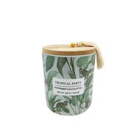   Gyertyatartó kerámia tartóban illatos Peppermint & Eucalyptus