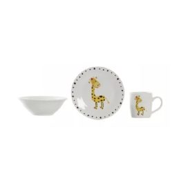 Gyermek étkészlet 3 db-os 19x19x2 cm zsiráfos